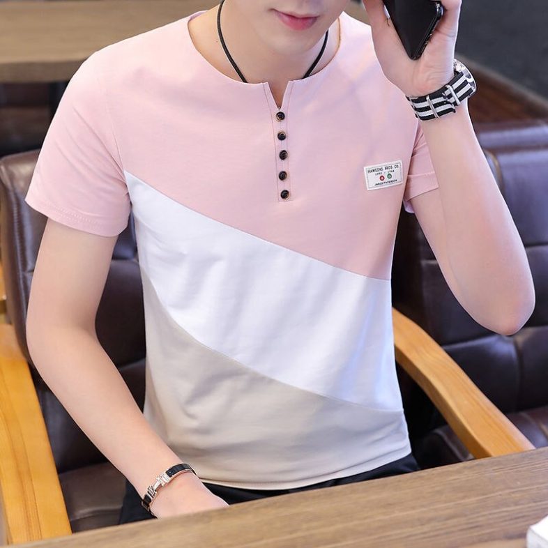 O Neck Casual T-Shirts Summer Solid Color Cotton Slim Fit Men Tees Tops Basic Style Fitness  Men's Short Sleeve TShirt