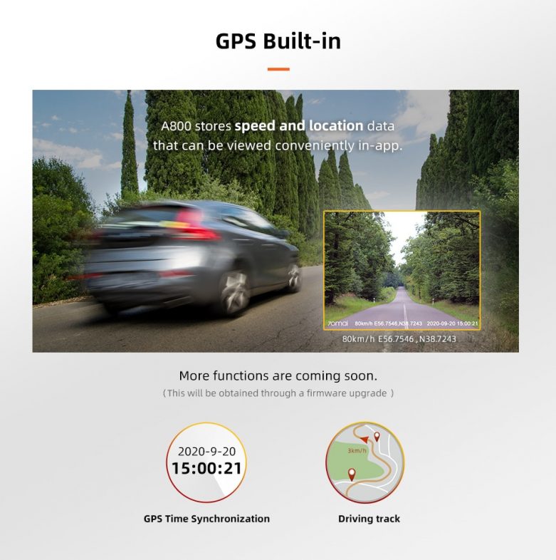 4K Built-in GPS 140FOV ADAS Dashcam