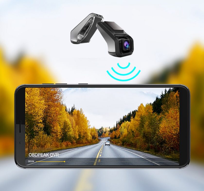 1080p WiFi Night Vision G-Sensor Dash Camera for Cars