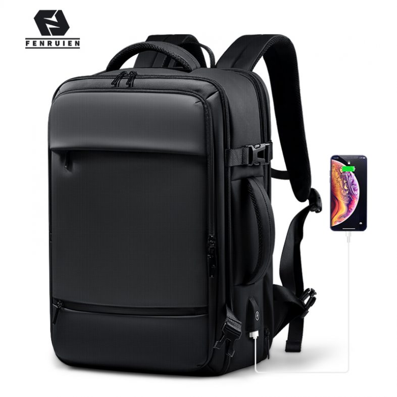 Fenruien Backpack Men 17.3 Inch Laptop Backpacks Expandable USB ...