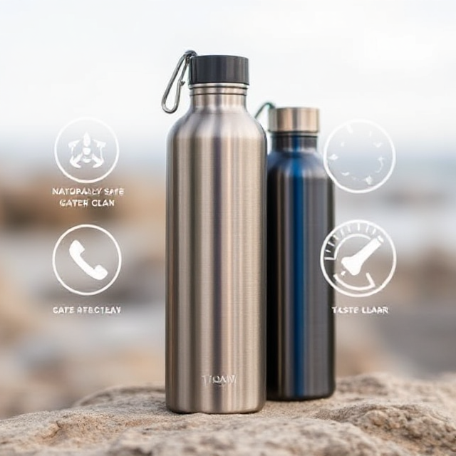 Titanium Water Bottles are naturally safe, clean, taste great, and have all the right certificates.