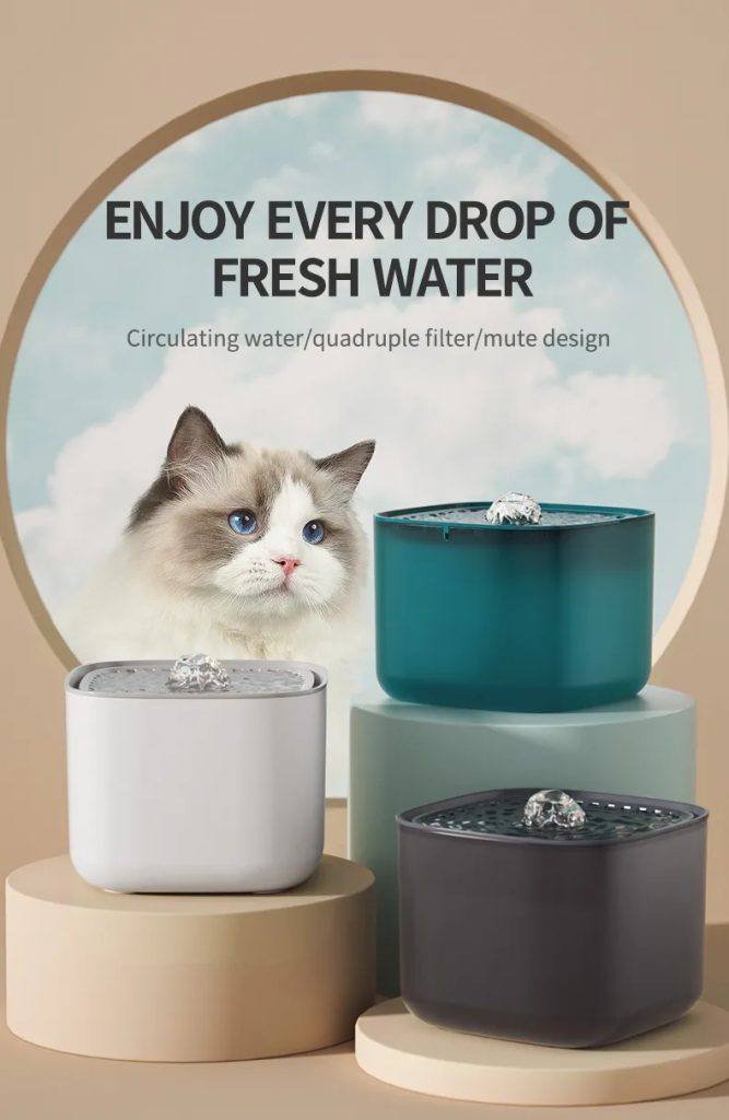 3L Cat Water Fountain Auto Recirculate Filter Large Capacity Filtring Cat Water Drinker USB Electric Mute Cats Water Dispenser