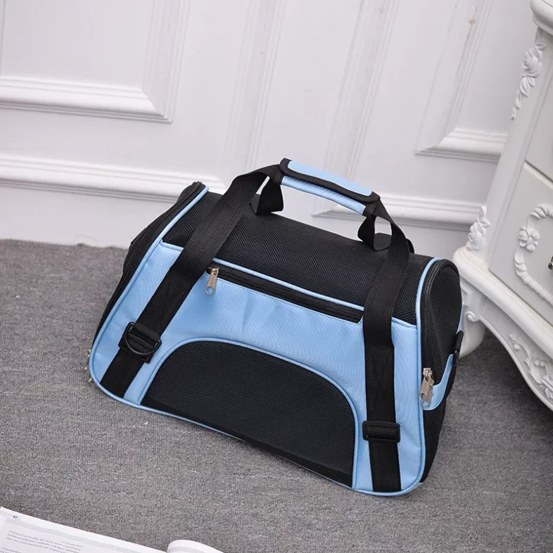 Carriers Portable Soft-sided Carriers Portable Pet Bag Pink Dog Carrier Bags Blue Cat Carrier Outgoing Travel Breathable