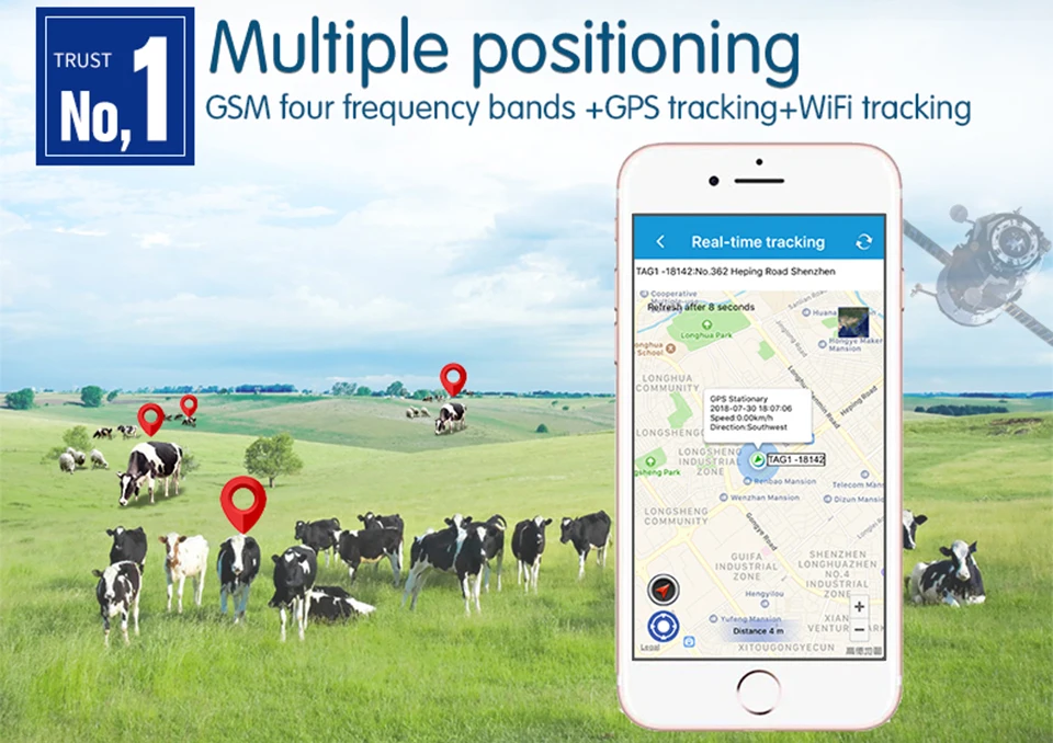 Cow Sheep GPS Tracker For Cattle 3G 2G 4G