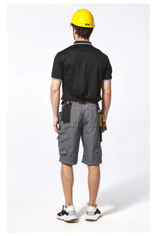 High Quality Summer Workwear Men's Cargo Work Short with Removable Tool Pockets Trousers Shorts Durable Multi Pockets Work Pants