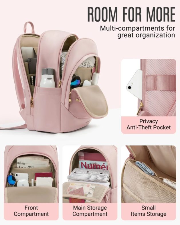 LIGHT FLIGHT Anti Theft laptop backpack for women with USB Charging Hole Waterproof