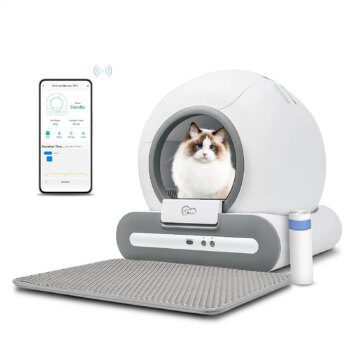 The refined feline automatic self-cleaning cat litter box with App Control