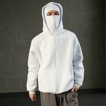Men’s Winter Windproof Hoodie with Double Hat and Mask