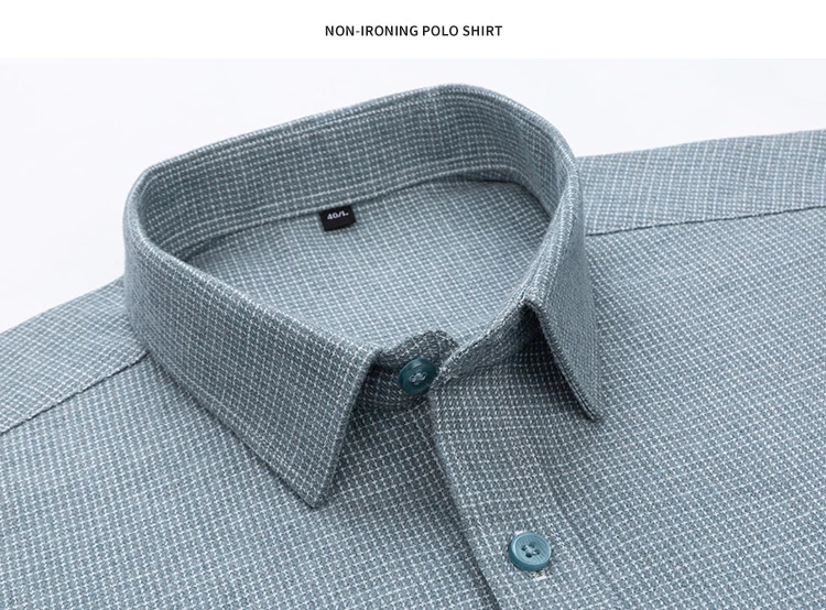 Luxury high-quality100%cotton houndstooth full shirts for men slim fit Casual shirt long-sleeve plaid soft designer clothes ropa