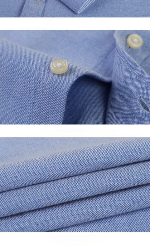 New in shirt long-sleeve shirts for men slim fit formal plian shirt single pocket office clothes soft plaid cotton designer tops
