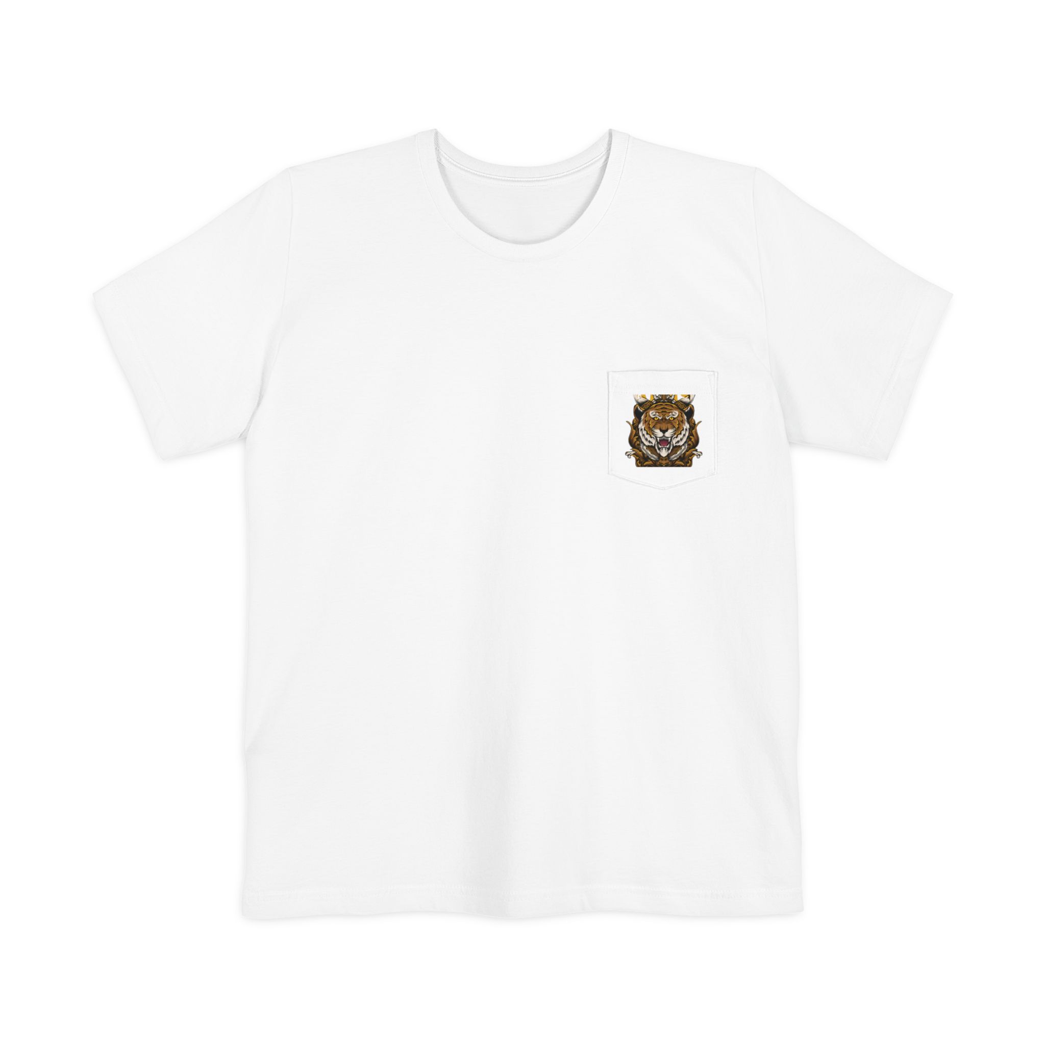 Pocket T Shirt Dress Tiger King – Bold Crowned Tiger Graphic Tee