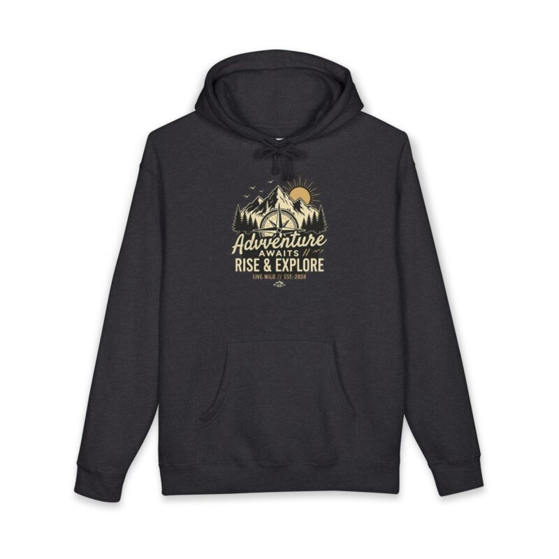Adventure Awaits Hoodie T Shirt Dress for Outdoor Lovers