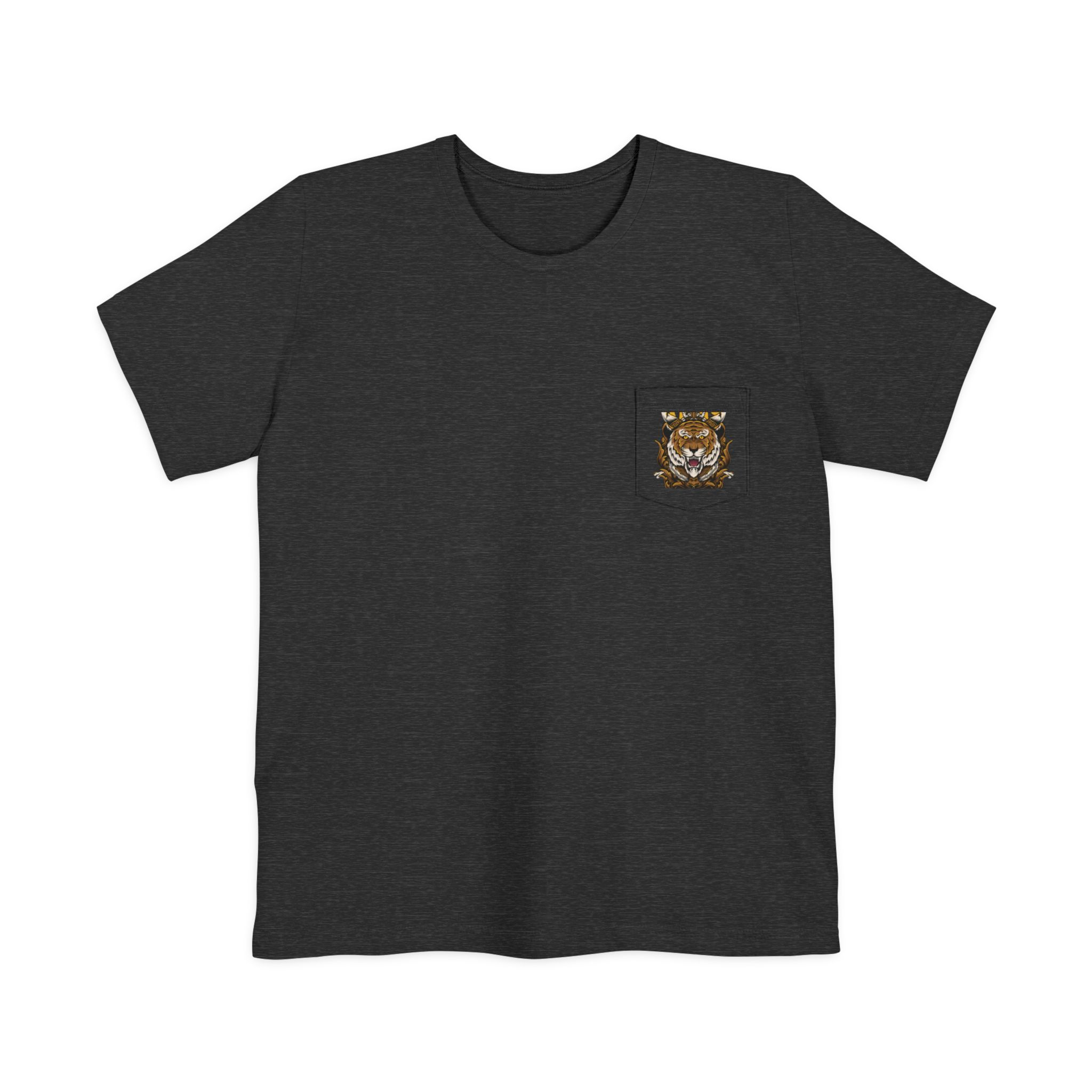 Pocket T Shirt Dress Tiger King – Bold Crowned Tiger Graphic Tee - Image 13