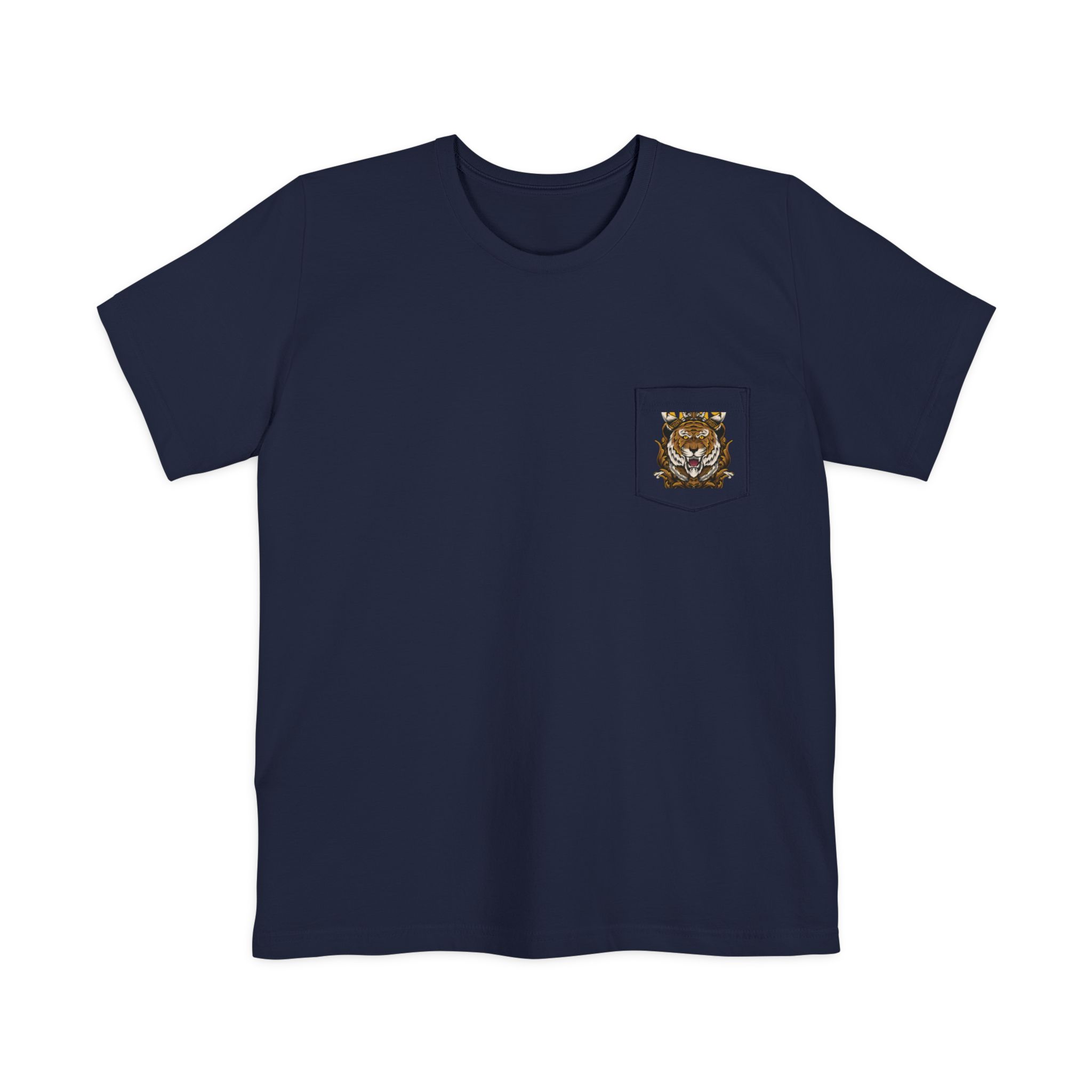 Pocket T Shirt Dress Tiger King – Bold Crowned Tiger Graphic Tee - Image 17