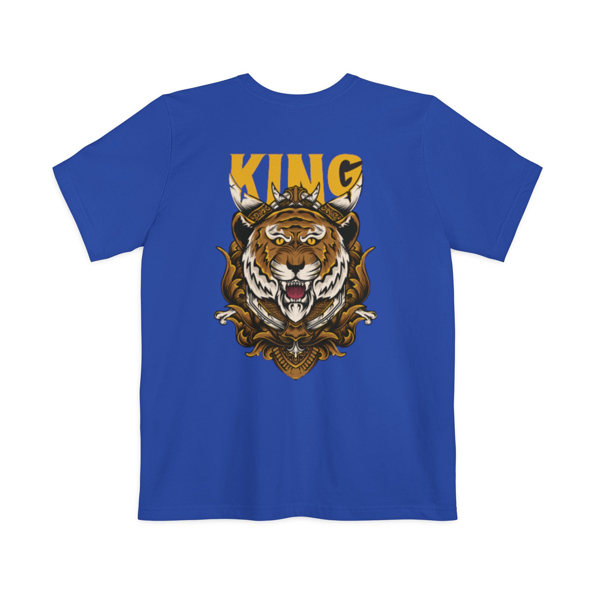 Pocket T Shirt Dress Tiger King – Bold Crowned Tiger Graphic Tee - Image 10