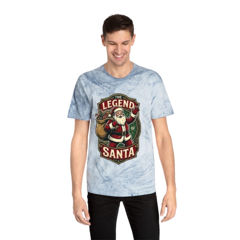 The Legend of Santa Retro Graphic Tee — Marbled Color Blast T-Shirt