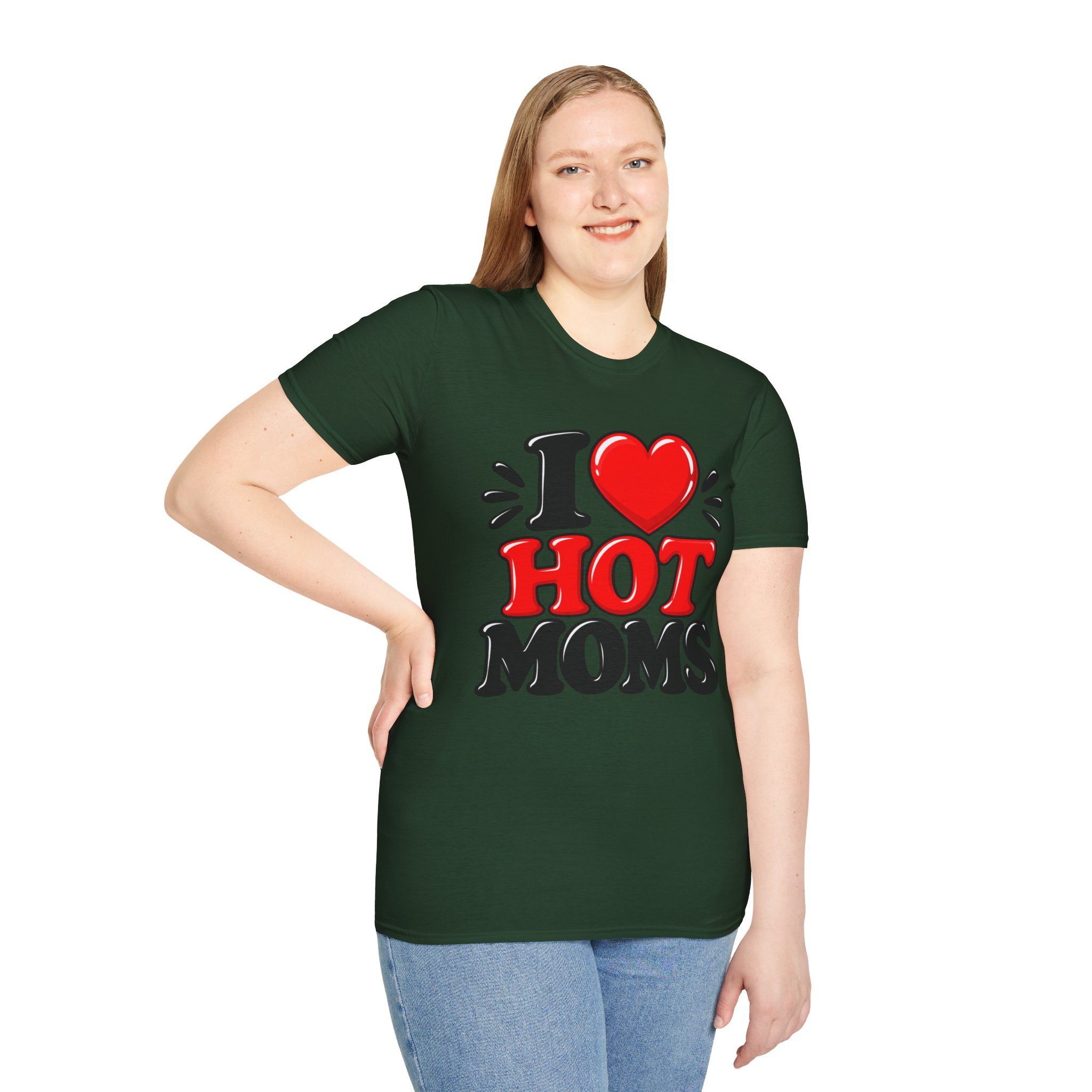 I love Hot Moms T-Shirt Funny Retro Graphic Tee - Image 36