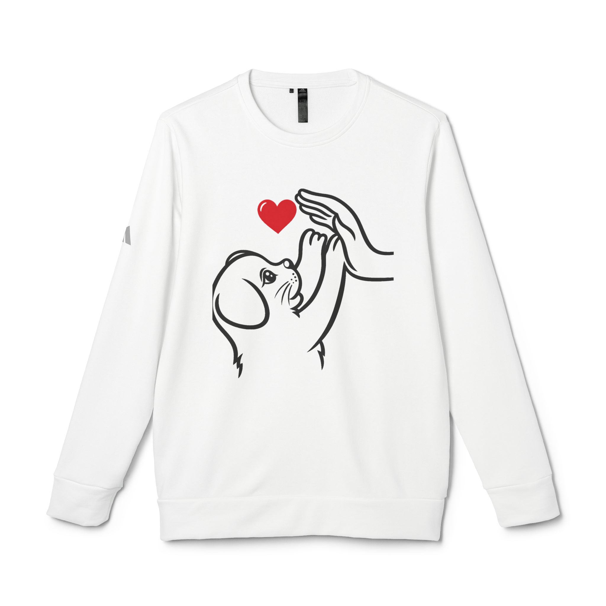 Adidas t-shirt Unisex Fleece Crewneck Sweatshirt for dog lover T-Shirt - Image 2