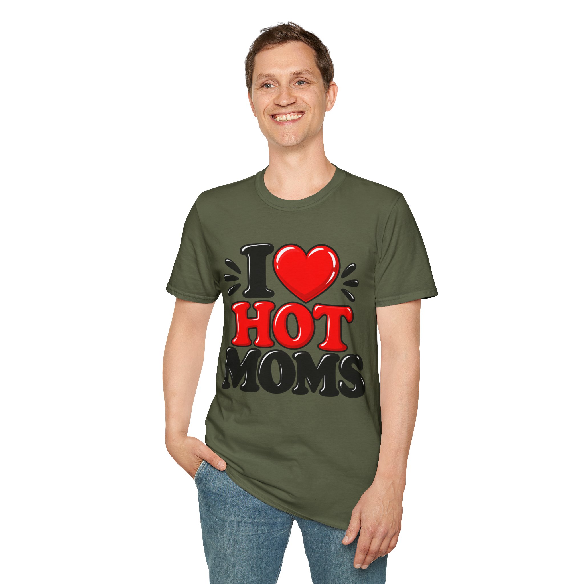 I love Hot Moms T-Shirt Funny Retro Graphic Tee - Image 32