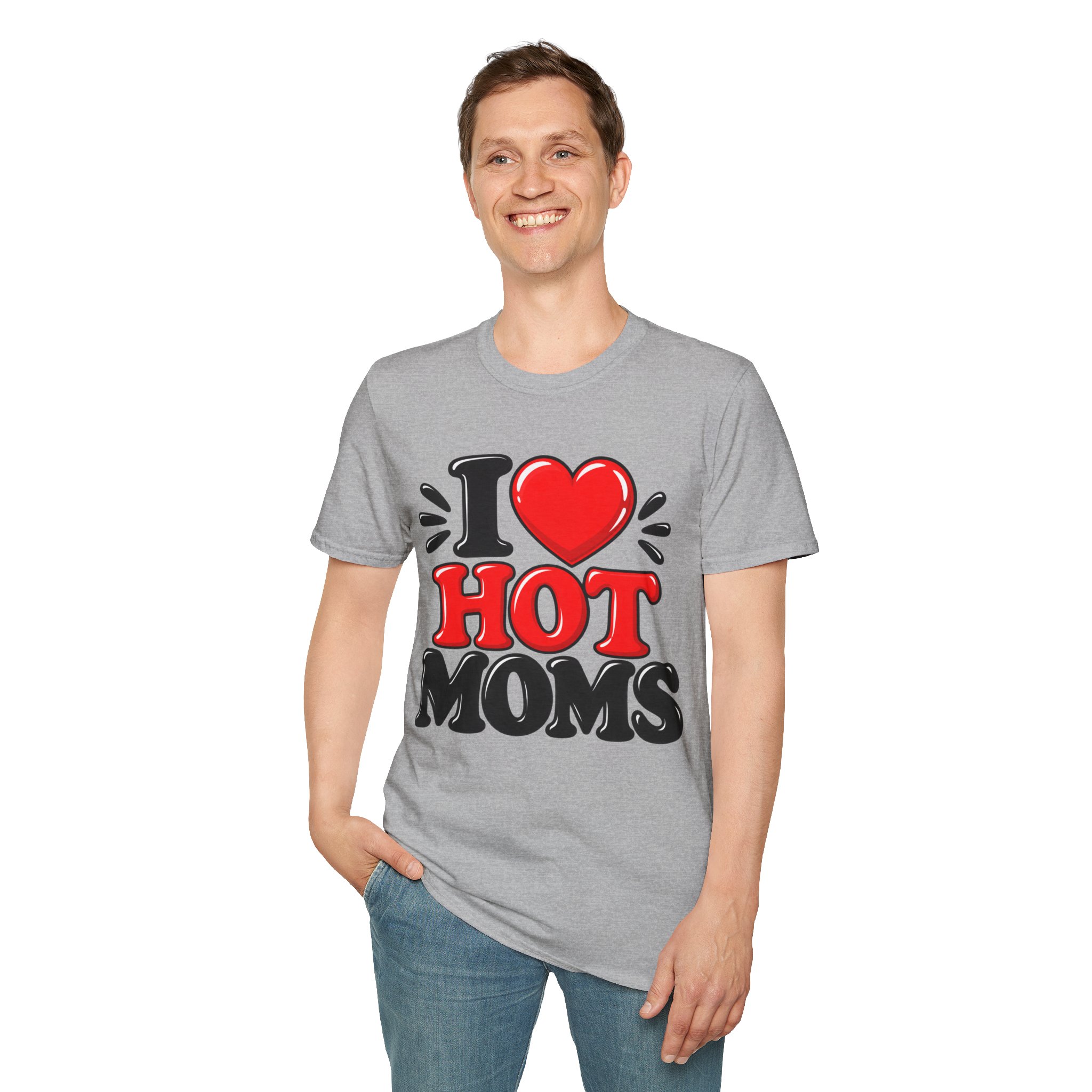 I love Hot Moms T-Shirt Funny Retro Graphic Tee - Image 12