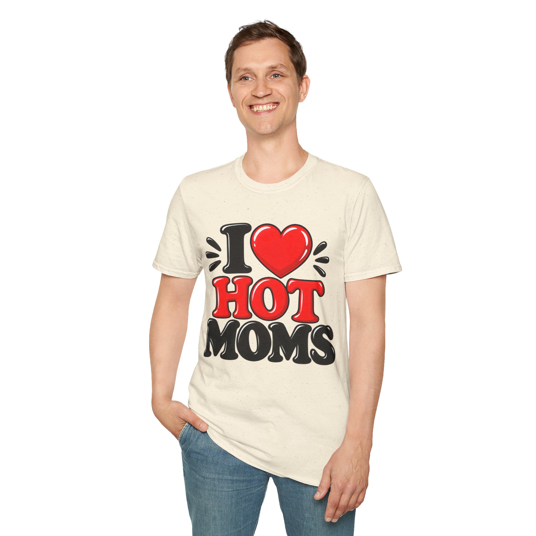 I love Hot Moms T-Shirt Funny Retro Graphic Tee - Image 22