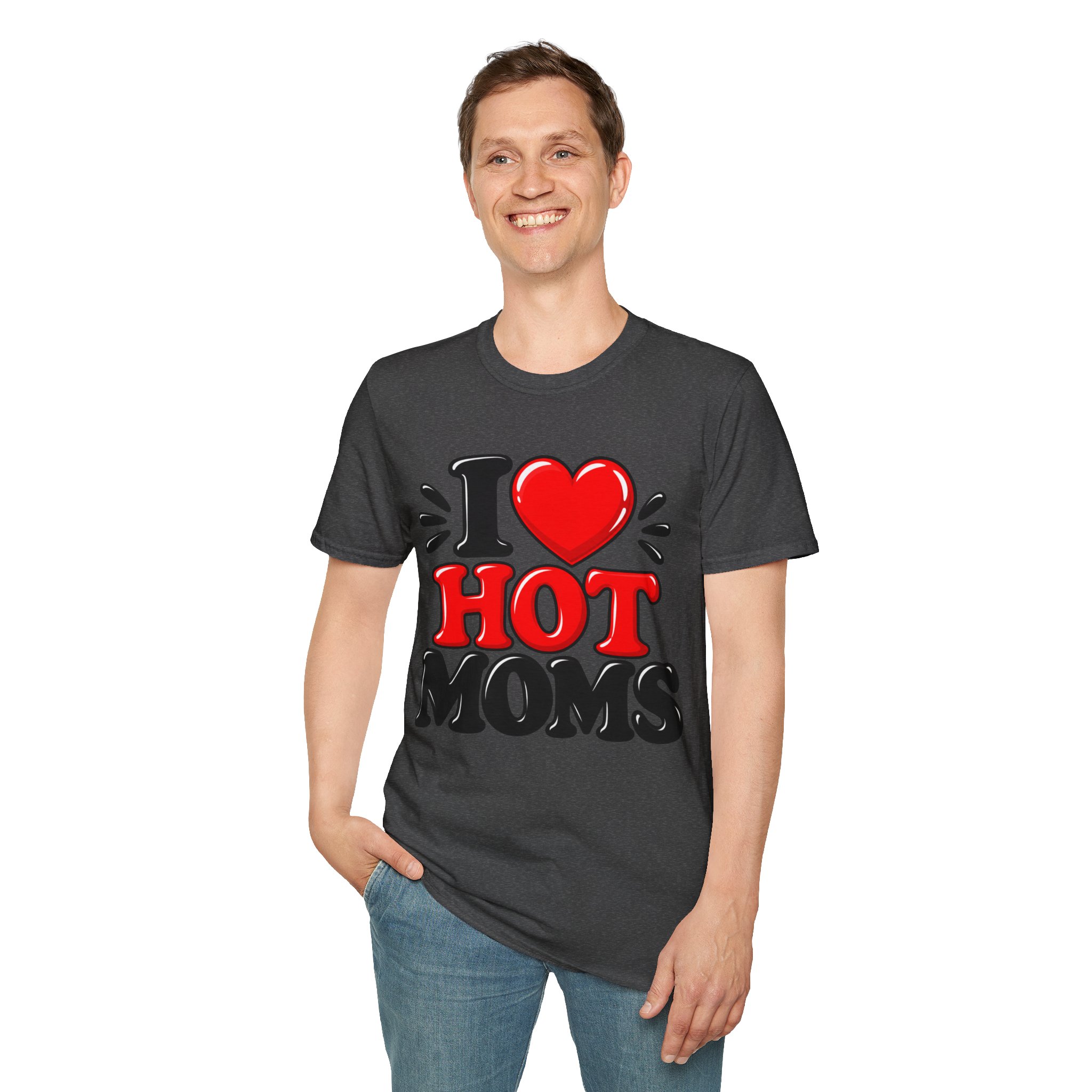I love Hot Moms T-Shirt Funny Retro Graphic Tee - Image 47