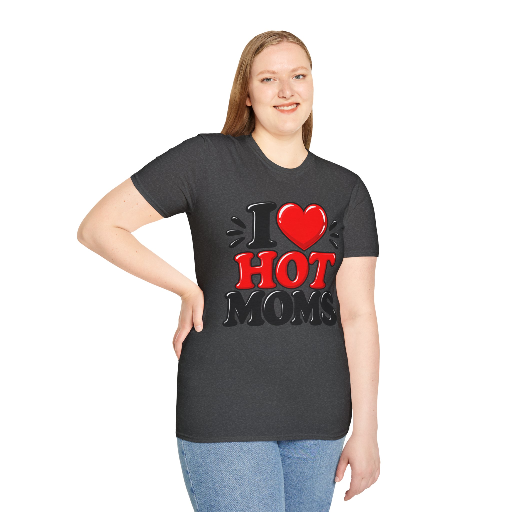 I love Hot Moms T-Shirt Funny Retro Graphic Tee - Image 46