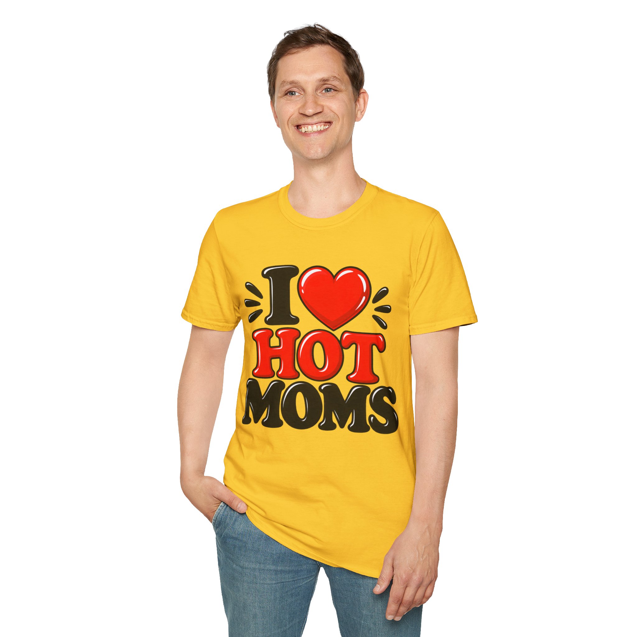 I love Hot Moms T-Shirt Funny Retro Graphic Tee - Image 27