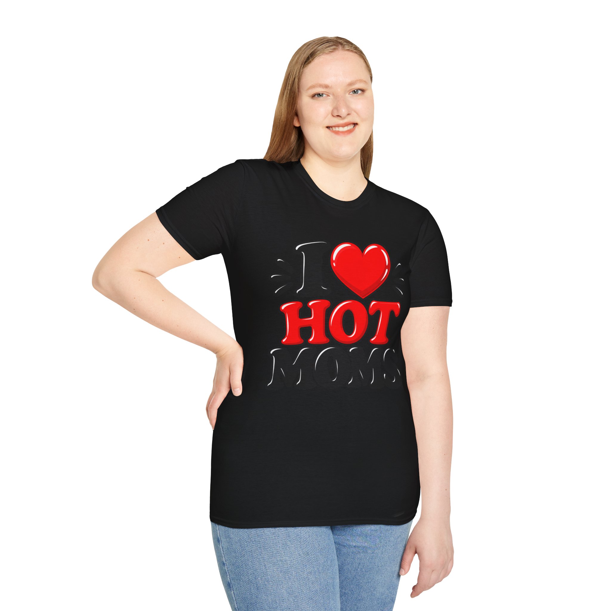 I love Hot Moms T-Shirt Funny Retro Graphic Tee - Image 6