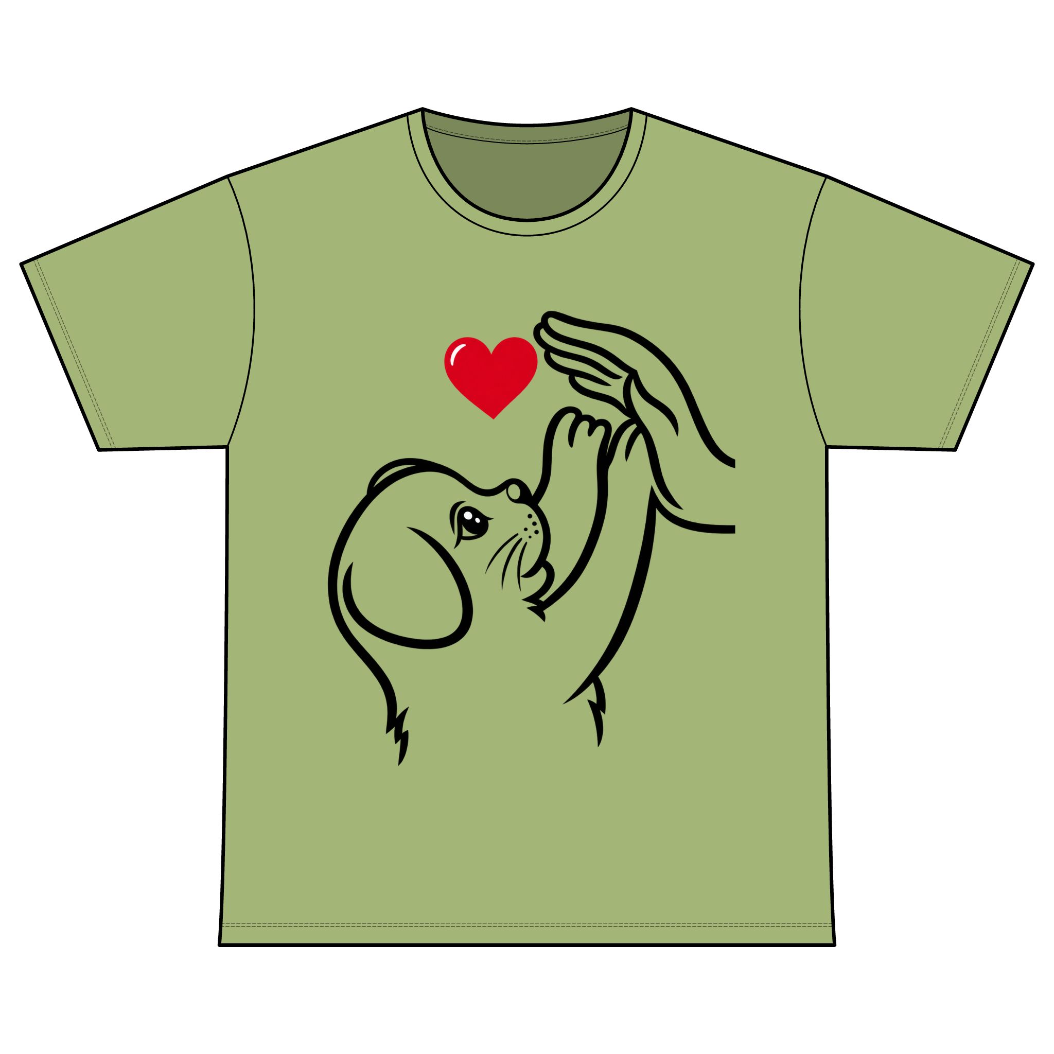 Crew Neck T-Shirt for Dog lover Cotton T-Shirt - Image 4