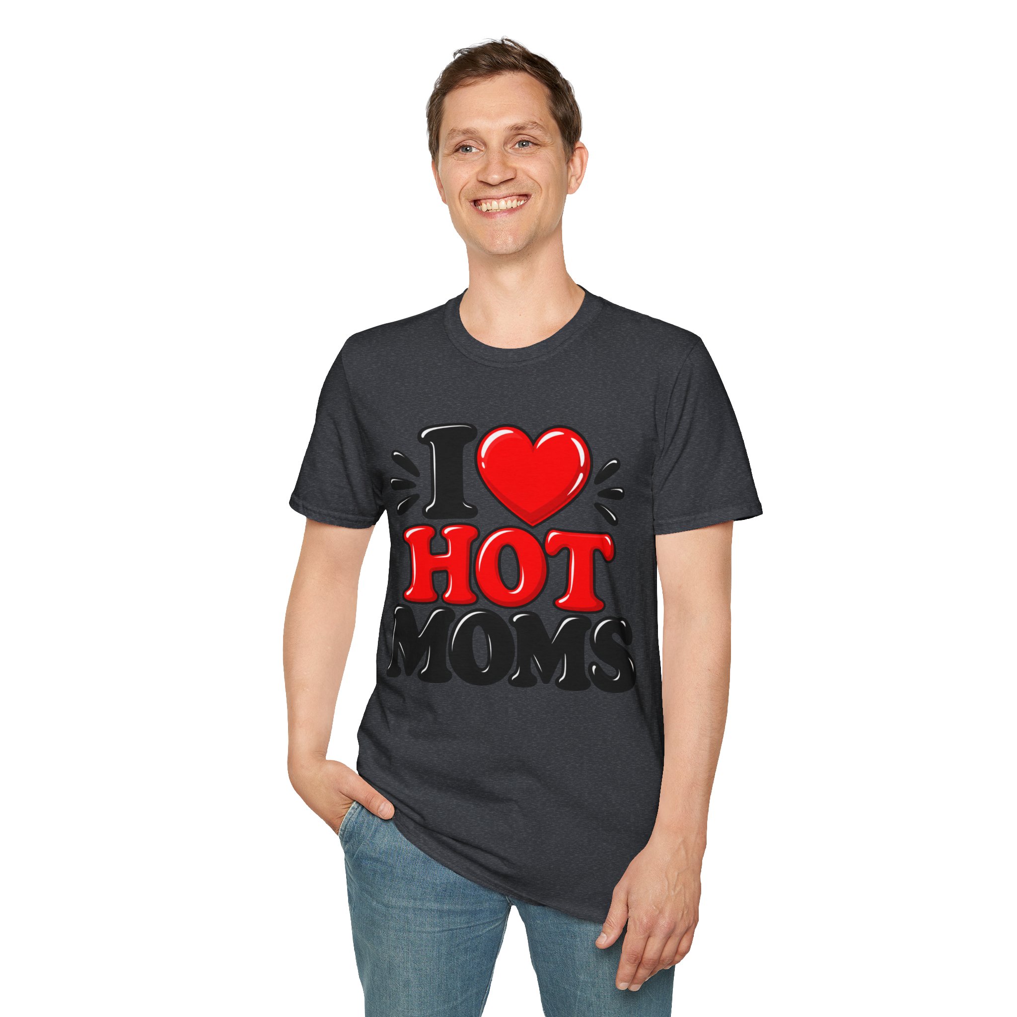 I love Hot Moms T-Shirt Funny Retro Graphic Tee - Image 62
