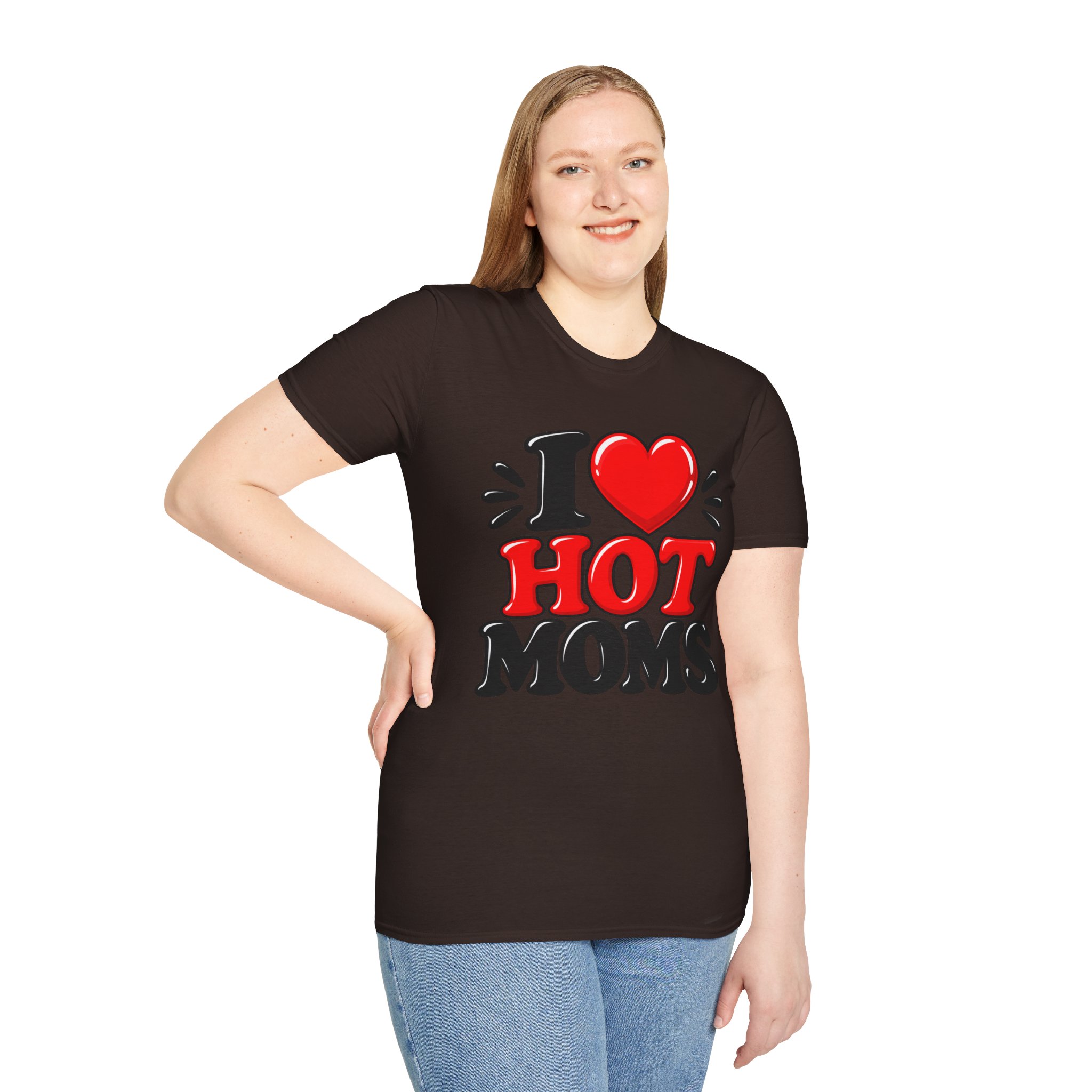 I love Hot Moms T-Shirt Funny Retro Graphic Tee - Image 16