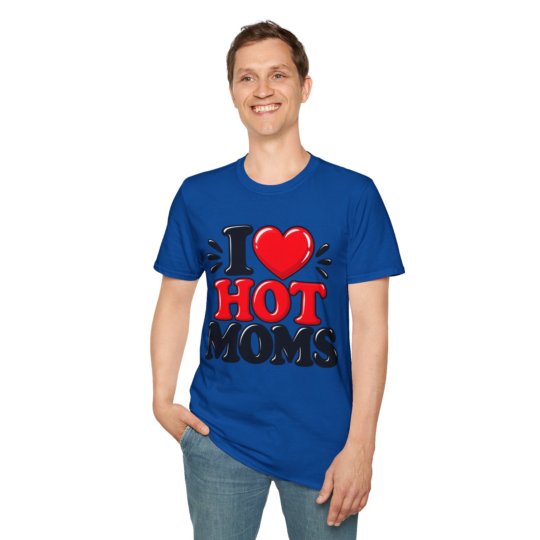 I love Hot Moms T-Shirt Funny Retro Graphic Tee - Image 57