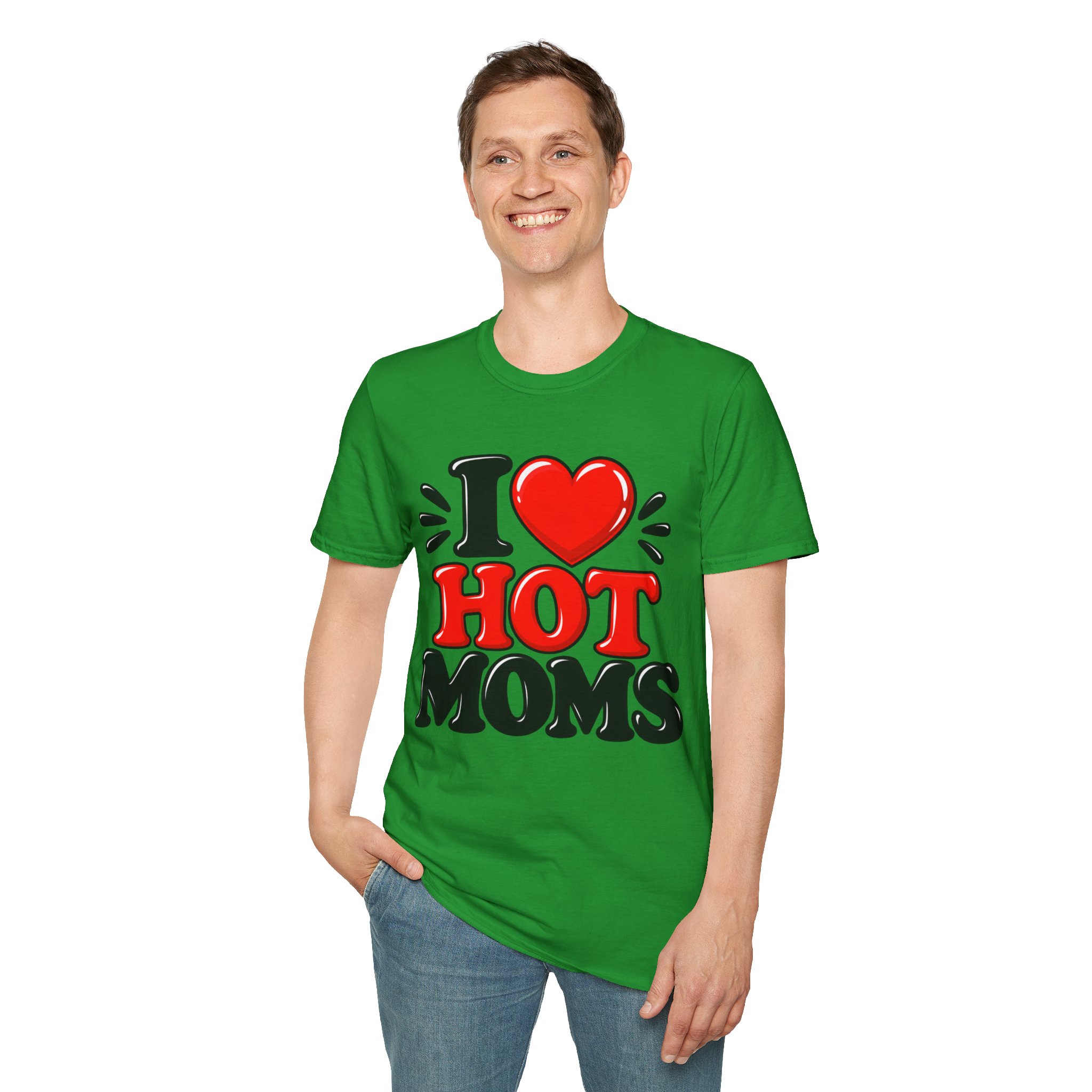 I love Hot Moms T-Shirt Funny Retro Graphic Tee - Image 42