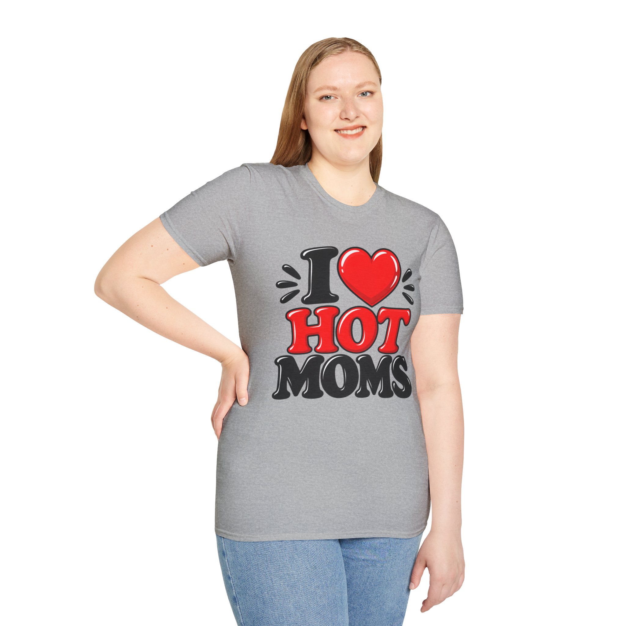 I love Hot Moms T-Shirt Funny Retro Graphic Tee - Image 11