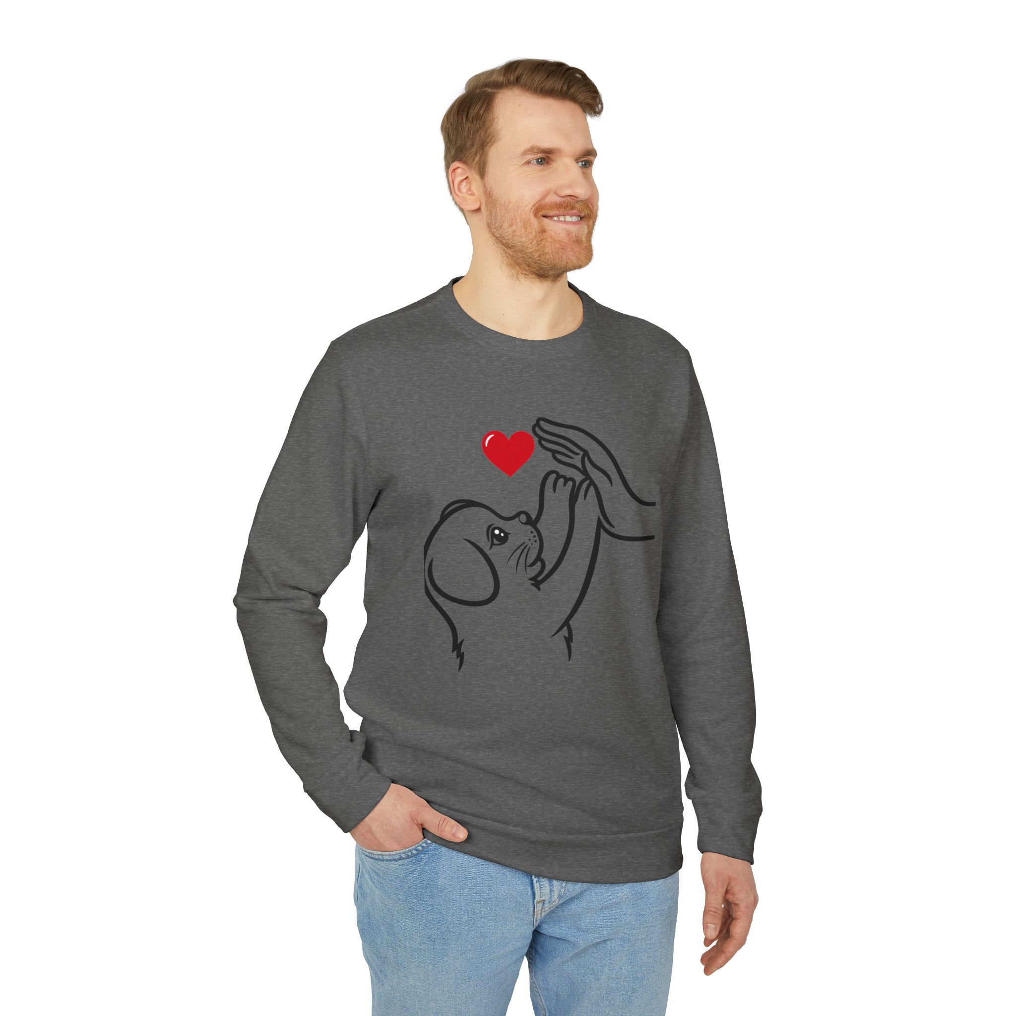 Adidas t-shirt Unisex Fleece Crewneck Sweatshirt for dog lover T-Shirt - Image 10