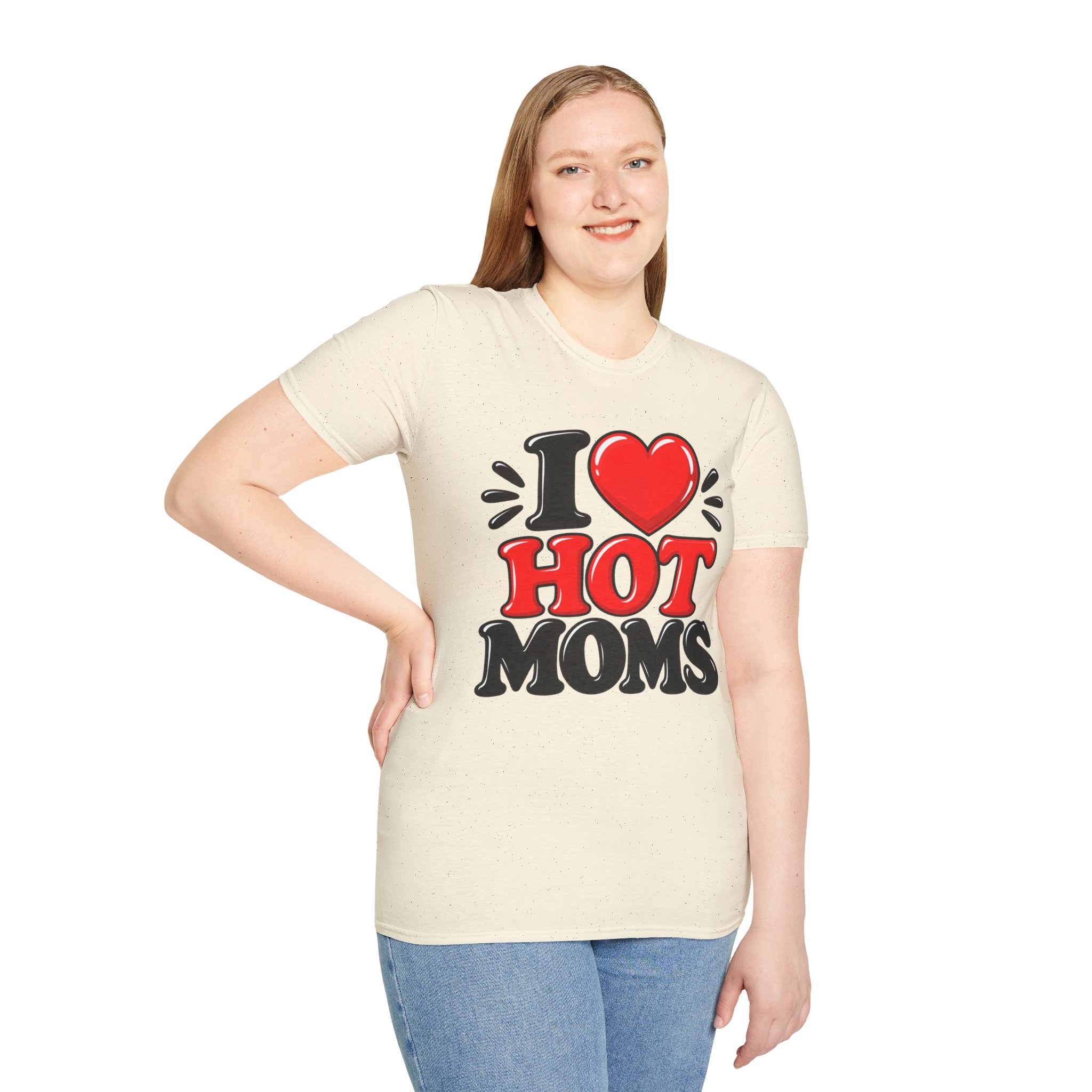 I love Hot Moms T-Shirt Funny Retro Graphic Tee - Image 21