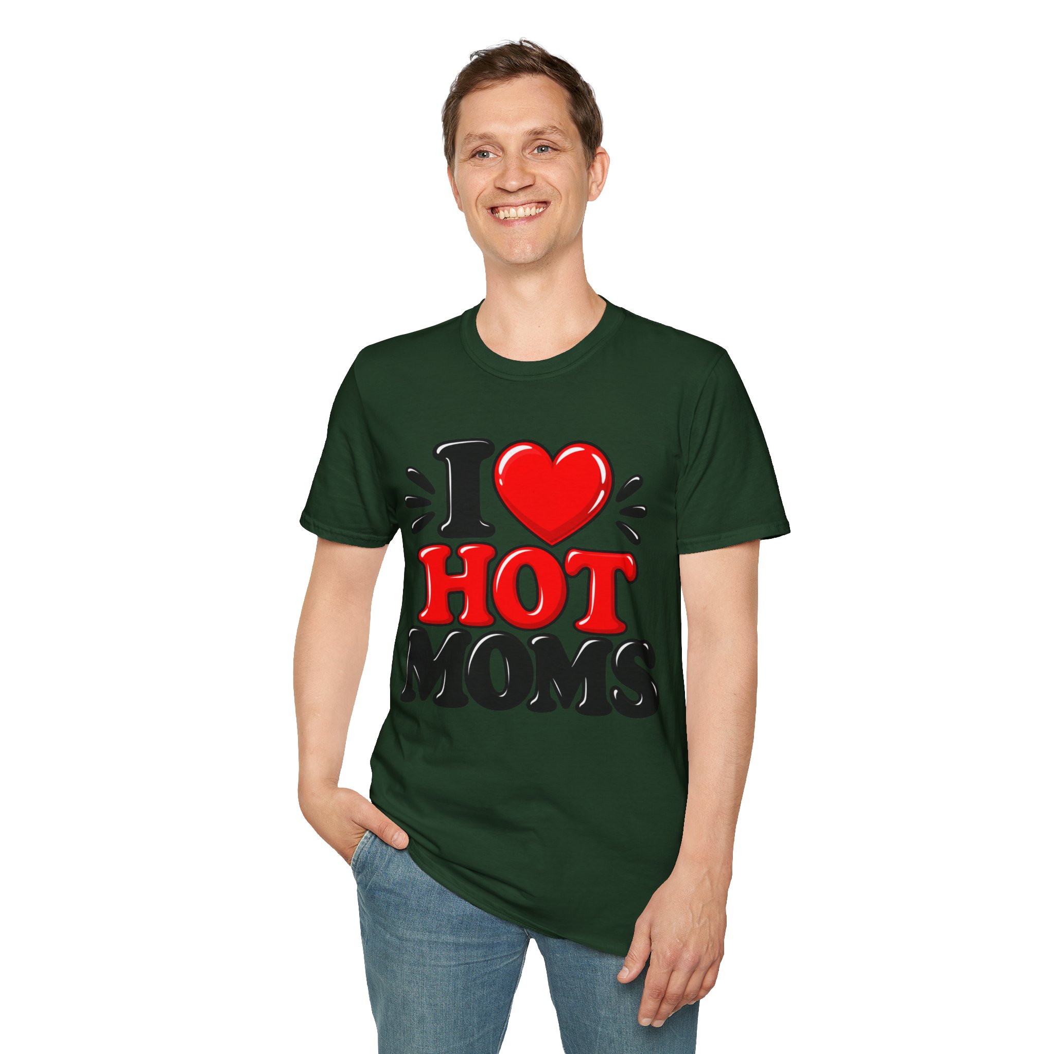 I love Hot Moms T-Shirt Funny Retro Graphic Tee - Image 37