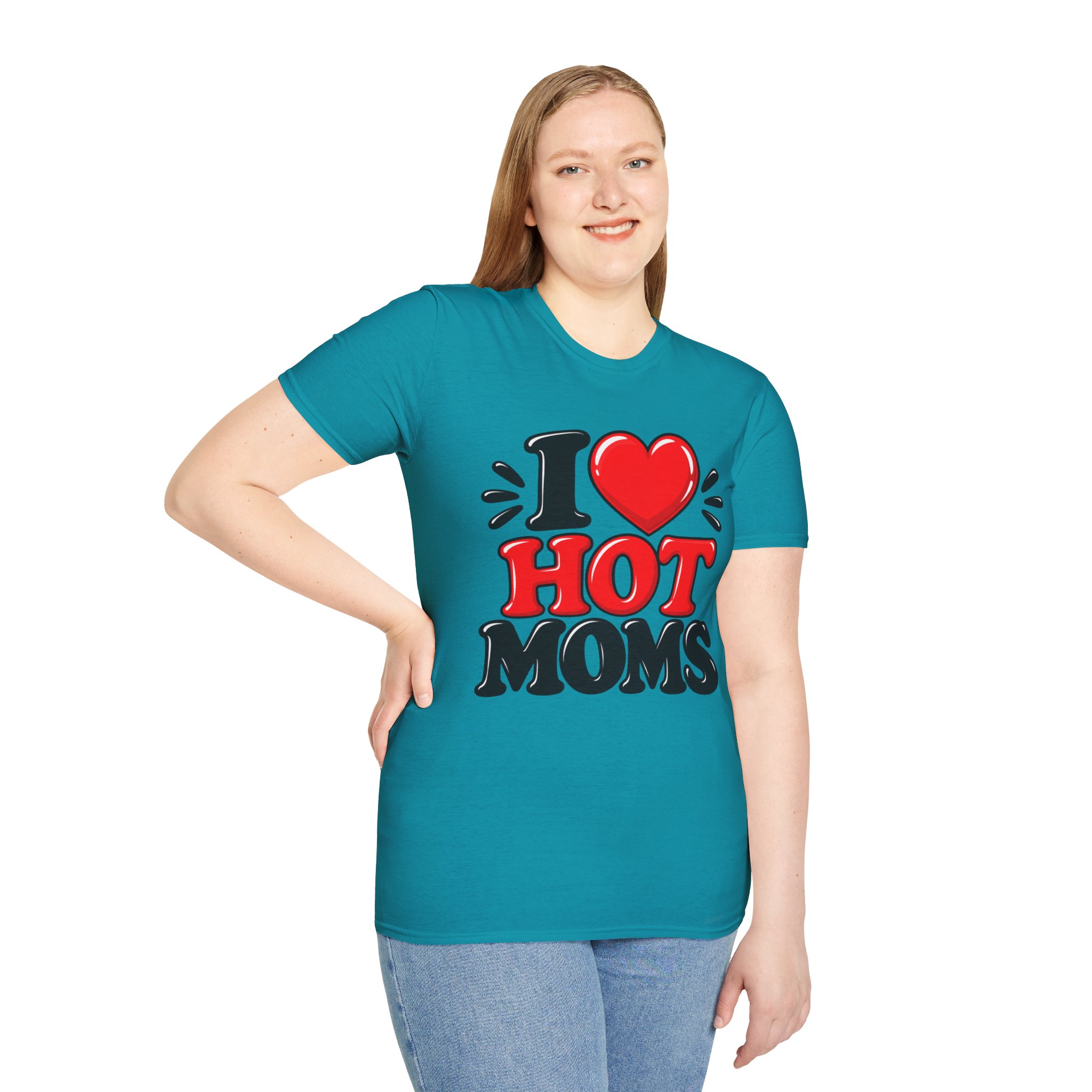 I love Hot Moms T-Shirt Funny Retro Graphic Tee - Image 51