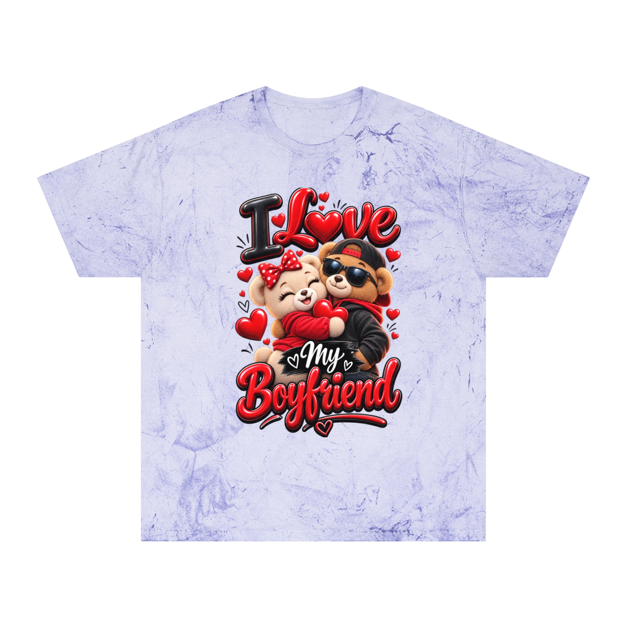 I love my boyfriend shirt Graphic Tee Marbled Color T-Shirt - Image 19