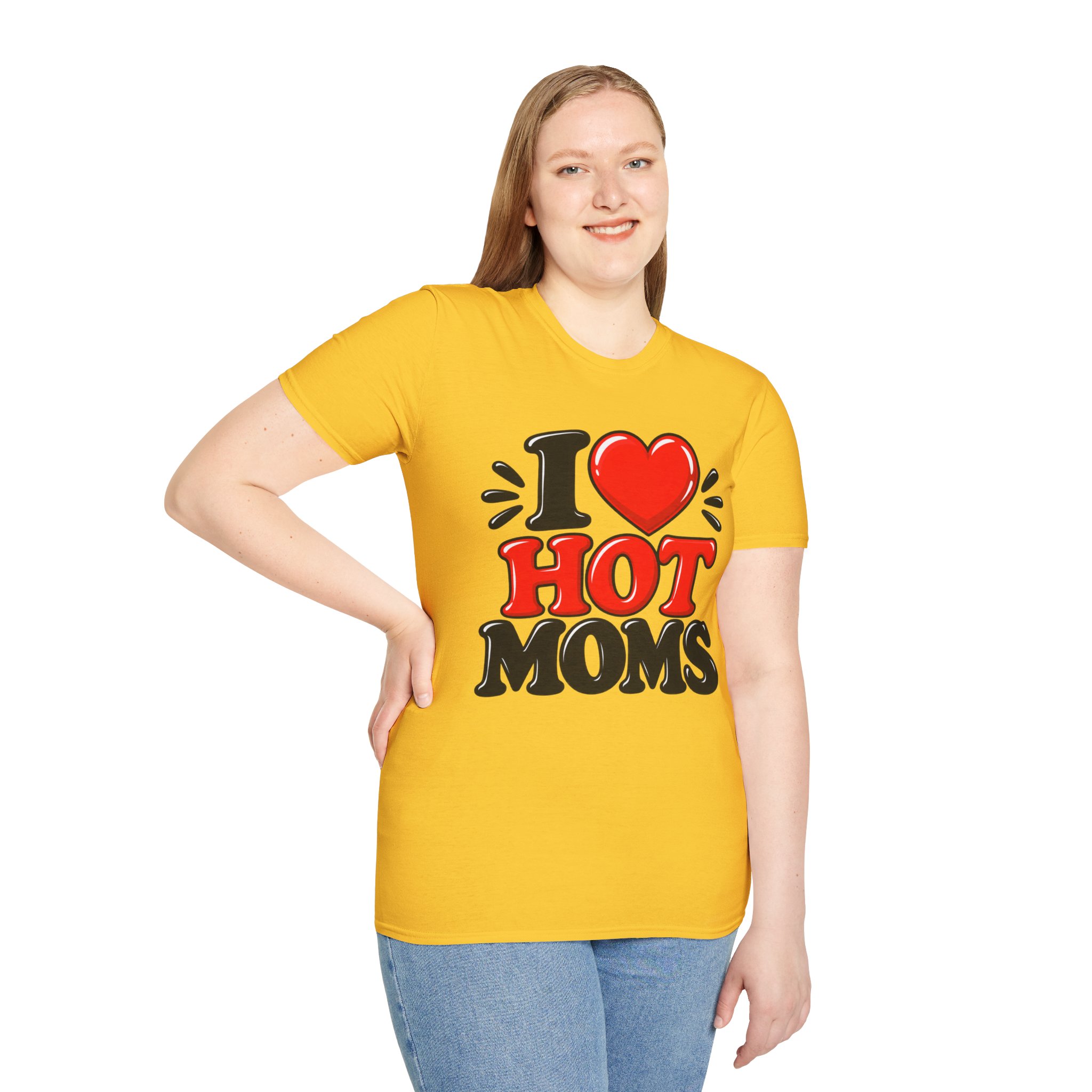 I love Hot Moms T-Shirt Funny Retro Graphic Tee - Image 26