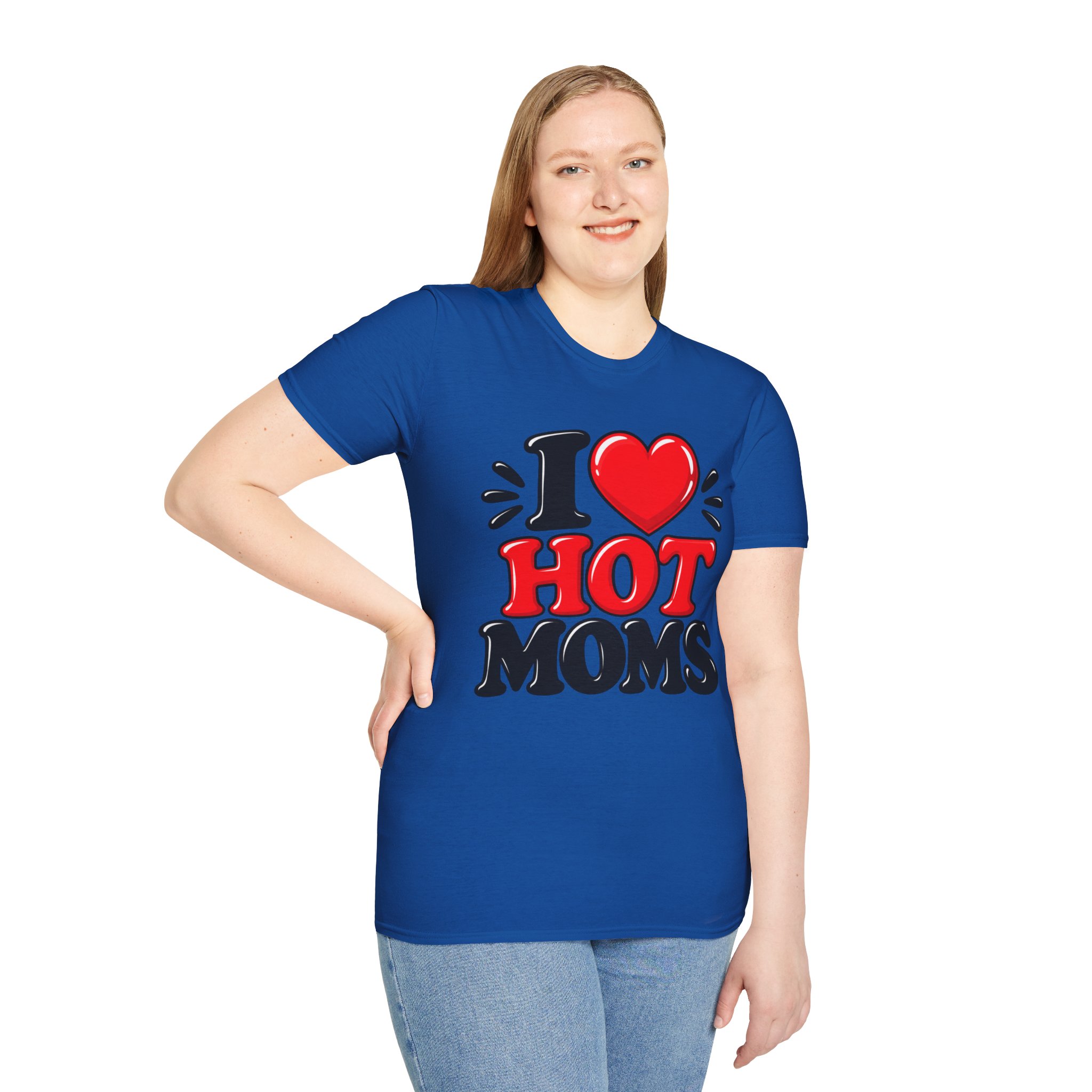 I love Hot Moms T-Shirt Funny Retro Graphic Tee - Image 56