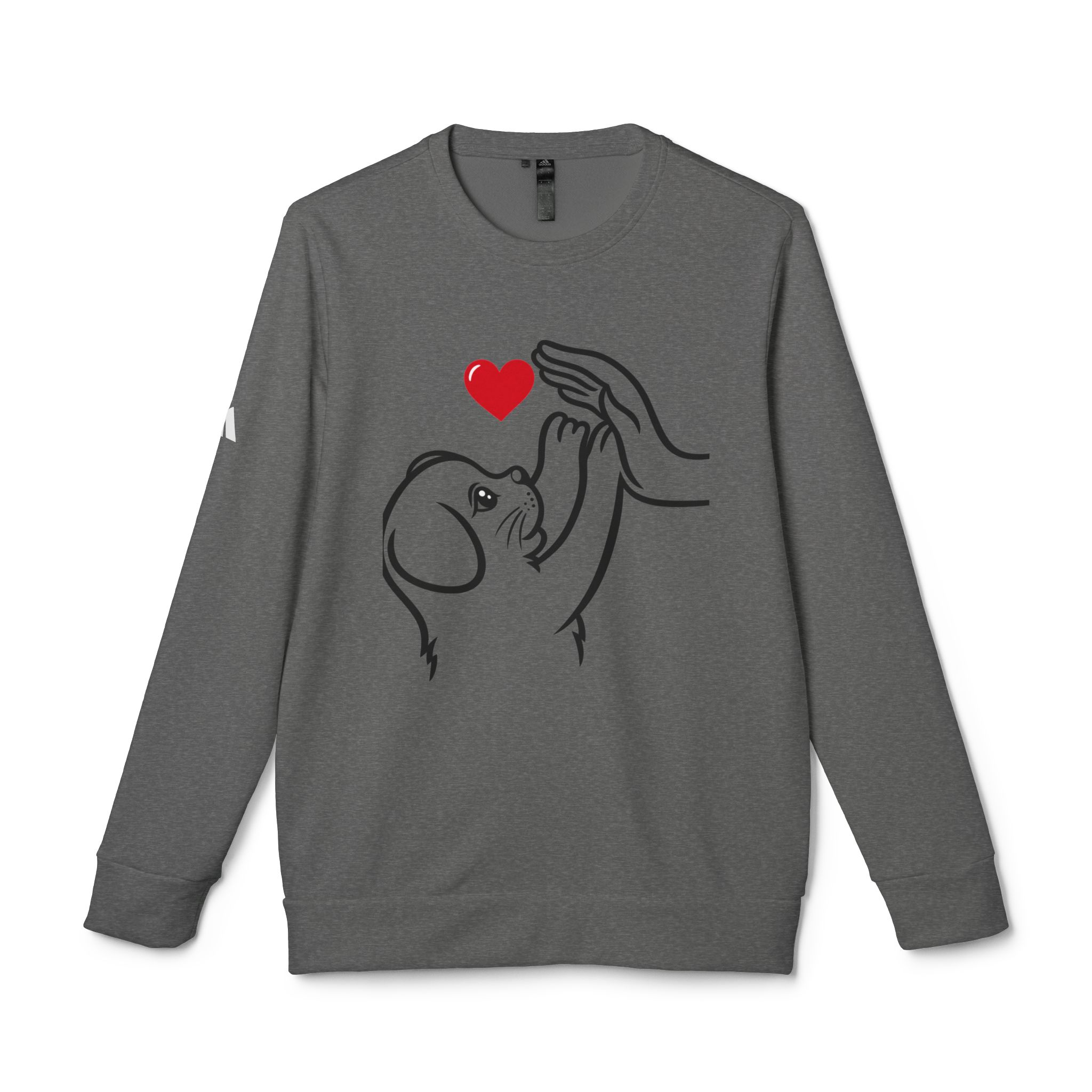 Adidas t-shirt Unisex Fleece Crewneck Sweatshirt for dog lover T-Shirt - Image 6