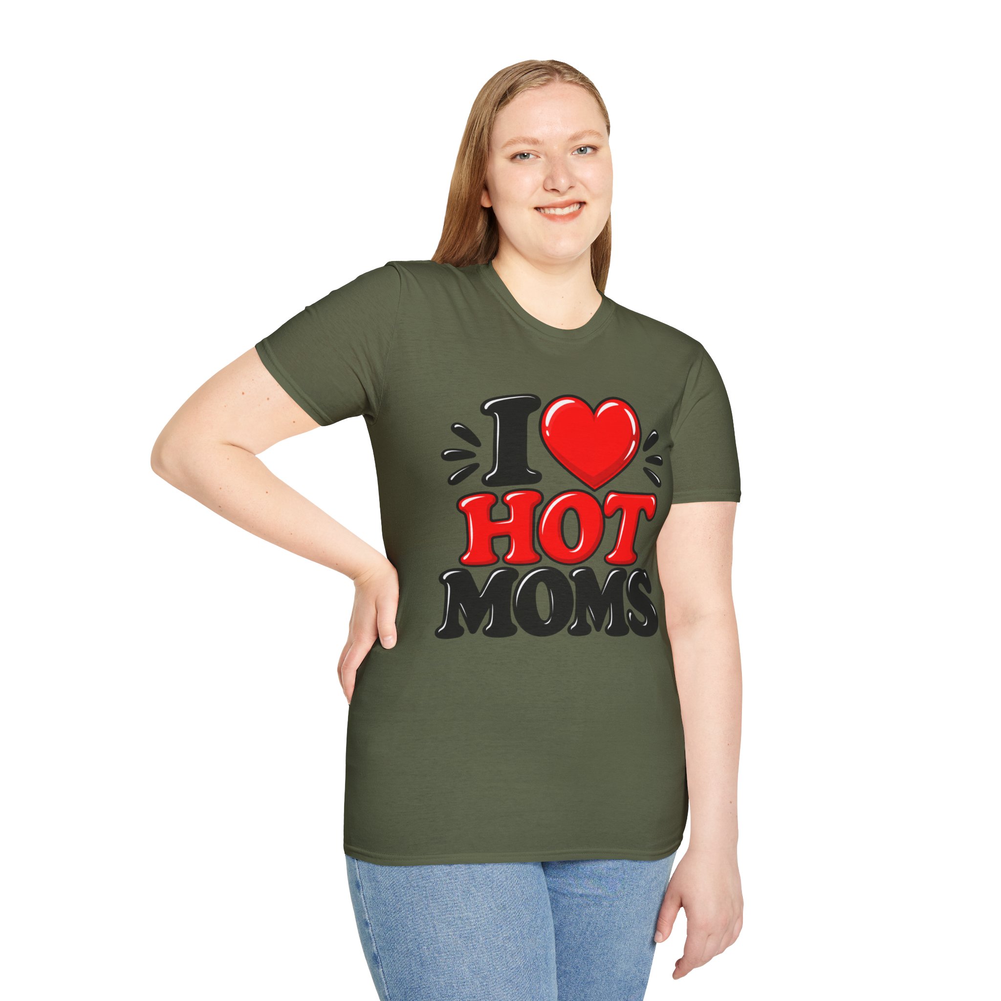 I love Hot Moms T-Shirt Funny Retro Graphic Tee - Image 31