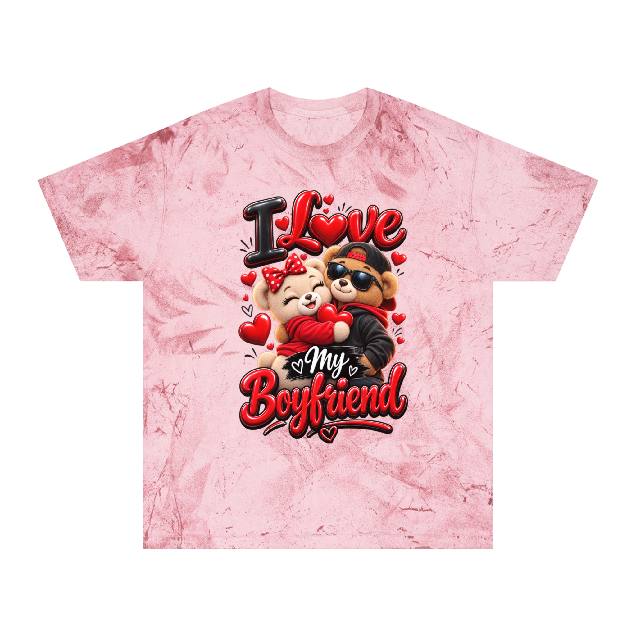 I love my boyfriend shirt Graphic Tee Marbled Color T-Shirt - Image 23